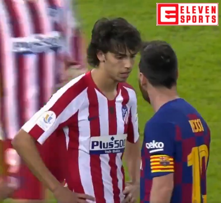 video do desentendimento João Félix e Messi