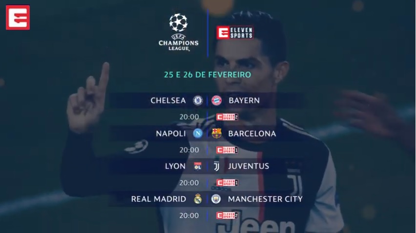 Semana de Champions League com duelos de titãs na Eleven Sports